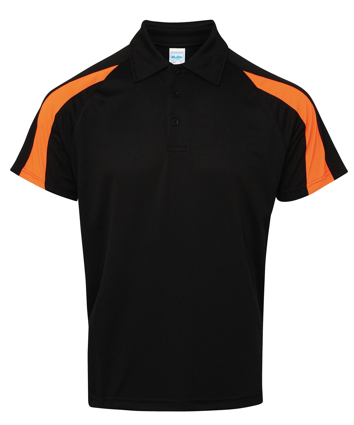 Personalised Polo Shirts - White AWDis Just Cool Contrast cool polo
