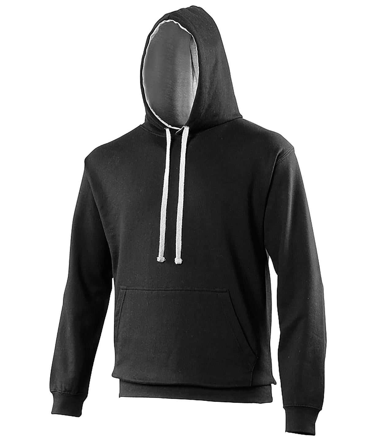 Personalised Hoodies - Black AWDis Just Hoods Varsity hoodie