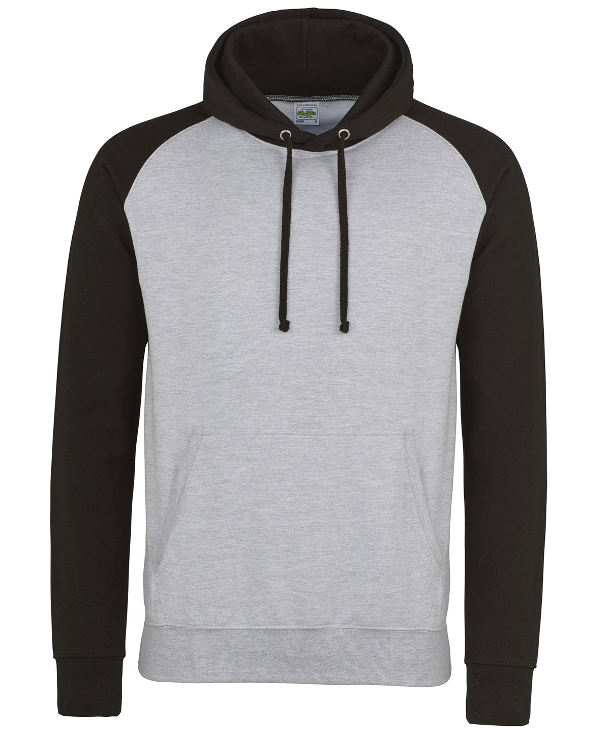Personalised Hoodies - Dark Grey AWDis Just Hoods Baseball hoodie