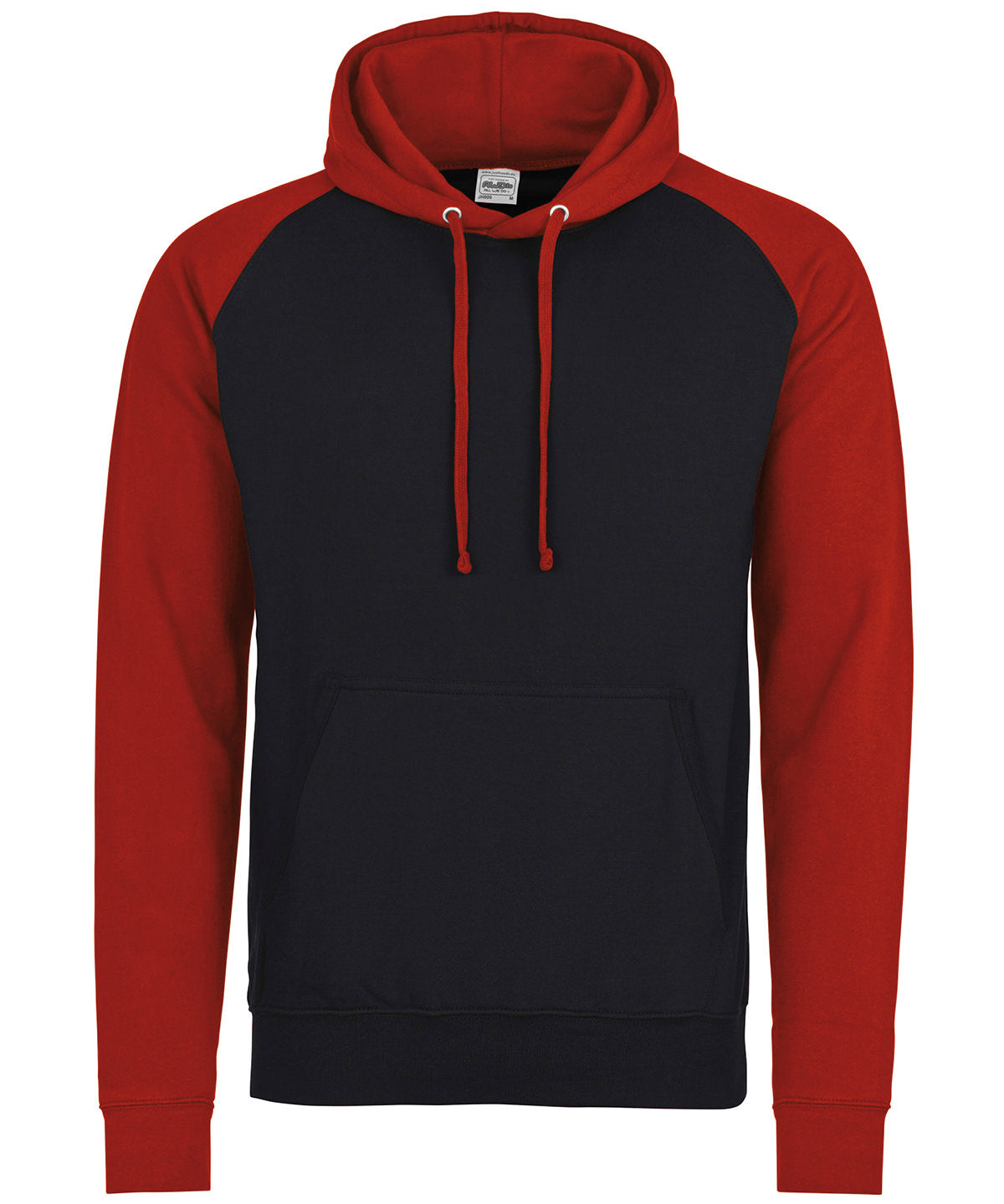Personalised Hoodies - Dark Grey AWDis Just Hoods Baseball hoodie