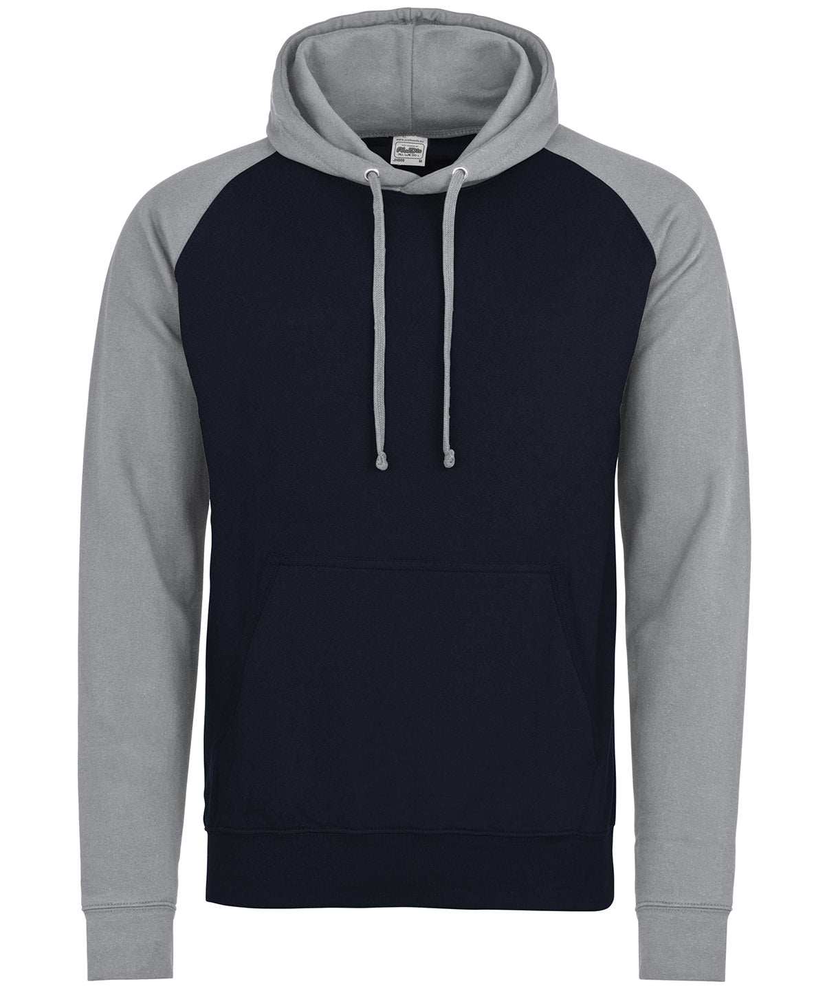 Personalised Hoodies - Dark Grey AWDis Just Hoods Baseball hoodie