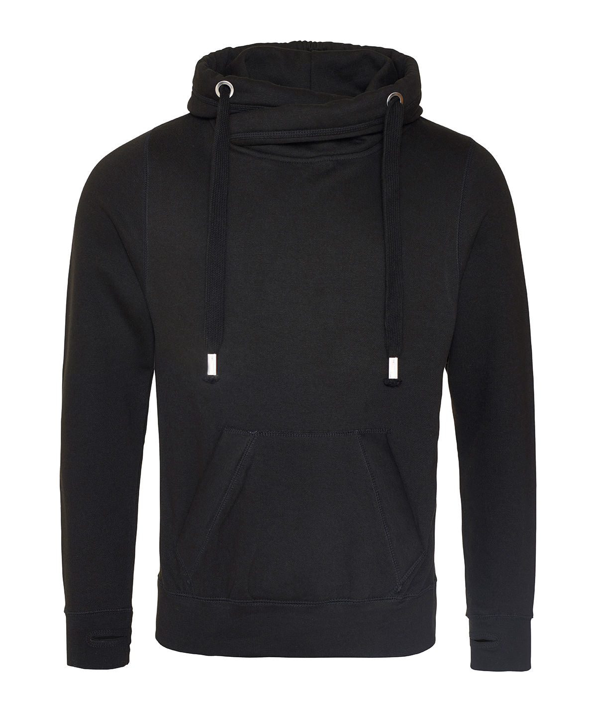 Personalised Hoodies - Black AWDis Just Hoods Cross neck hoodie