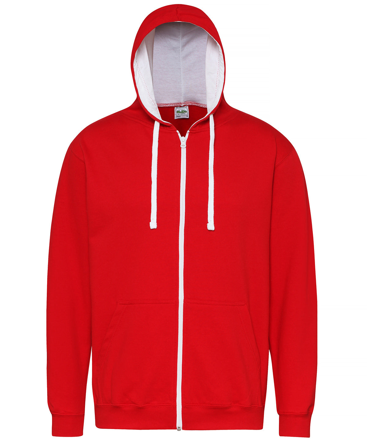 Personalised Hoodies - Dark Grey AWDis Just Hoods Varsity zoodie