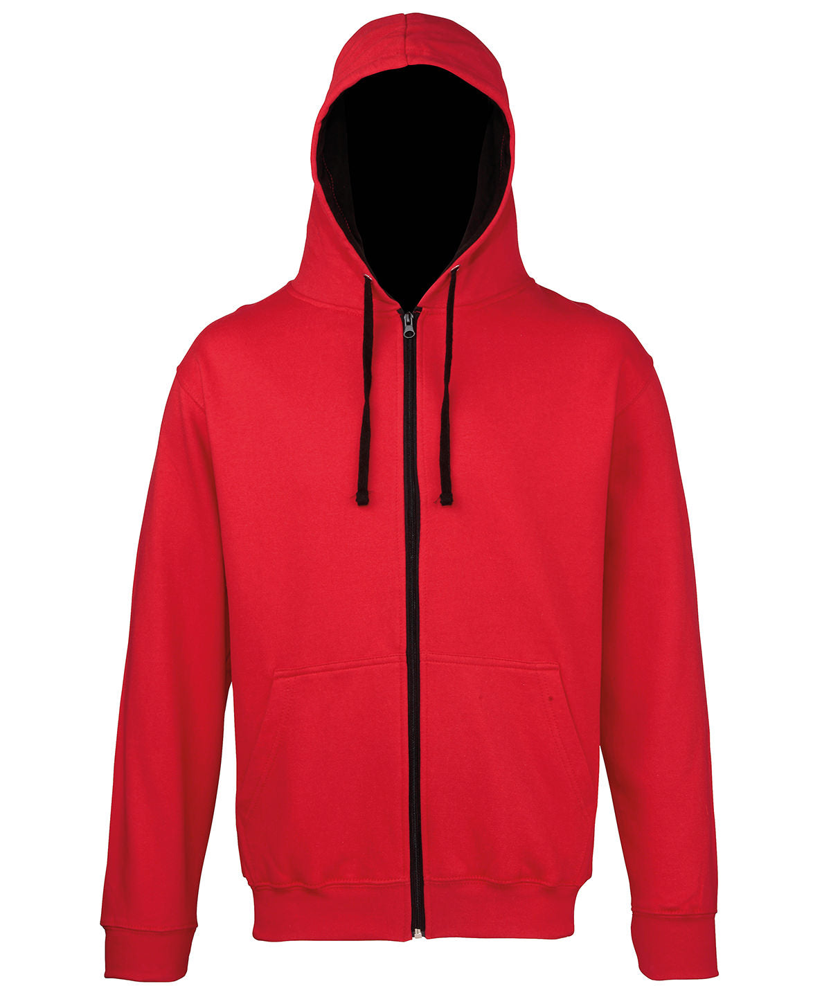 Personalised Hoodies - Dark Grey AWDis Just Hoods Varsity zoodie