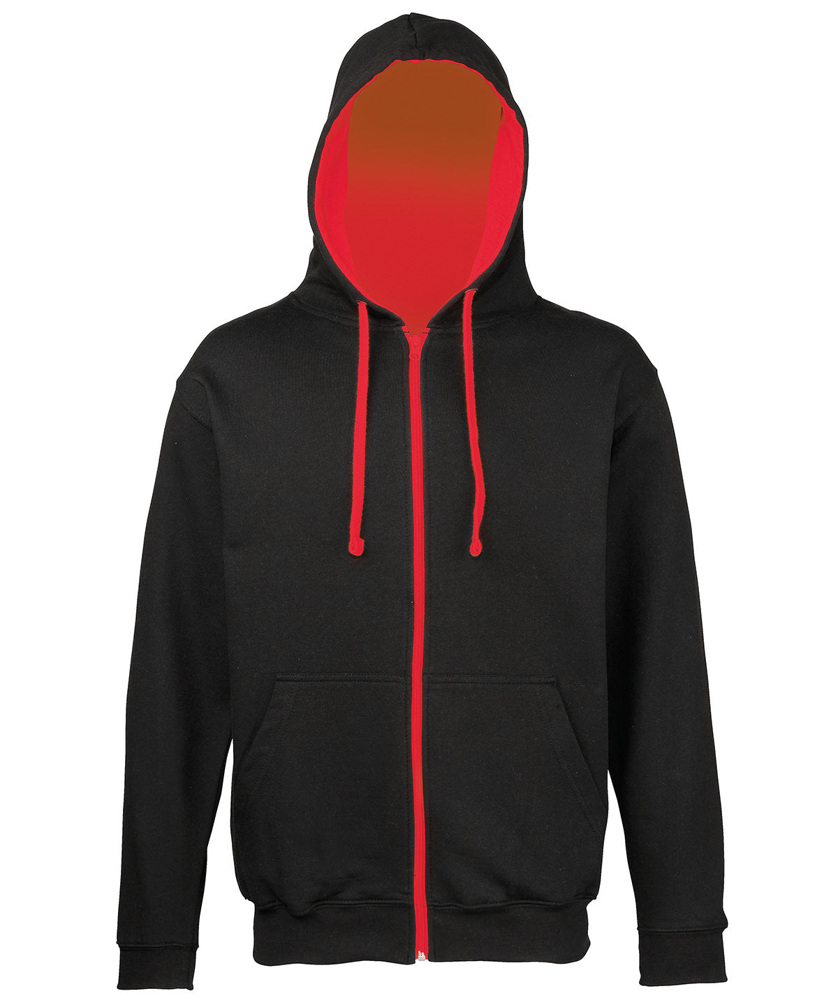 Personalised Hoodies - Dark Grey AWDis Just Hoods Varsity zoodie