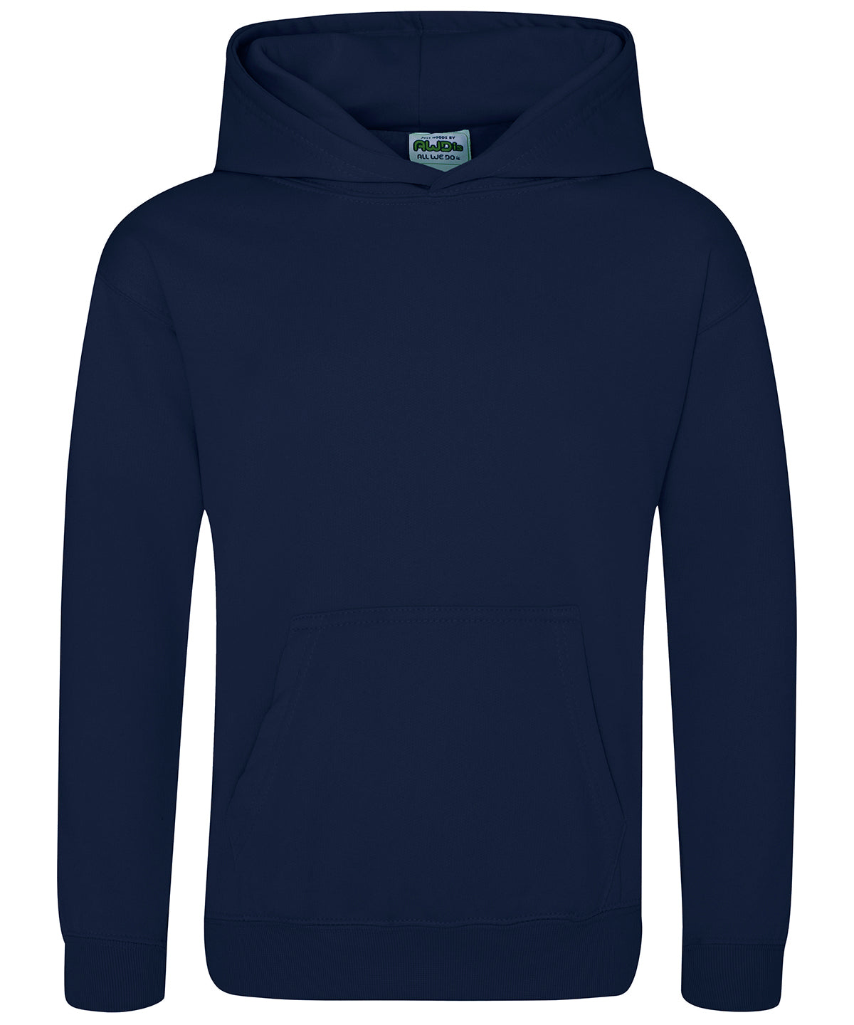 Personalised Hoodies - Black AWDis Just Hoods Kids sports polyester hoodie