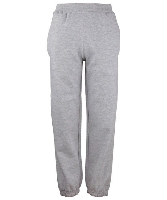 Personalised Sweatpants - Heather Grey AWDis Just Hoods Kids cuffed sweatpants