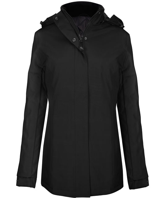 Personalised Jackets - Black Kariban Ladies' parka