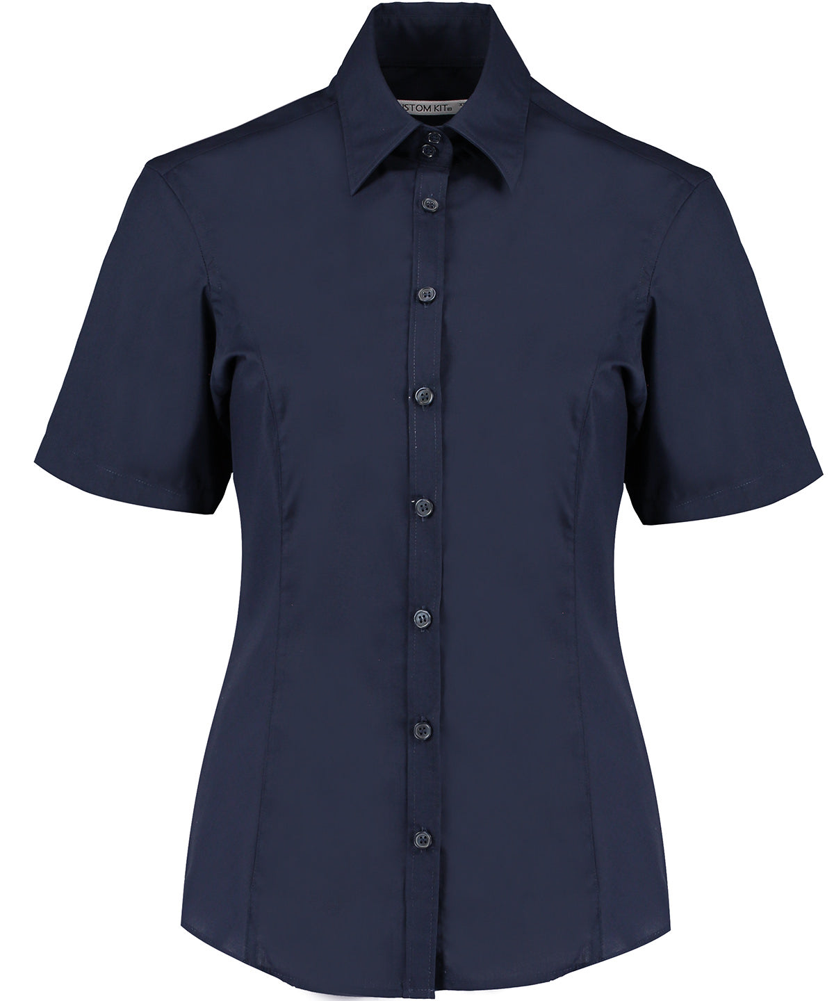 Personalised Blouses - Black Kustom Kit Business blouse short-sleeved (tailored fit)
