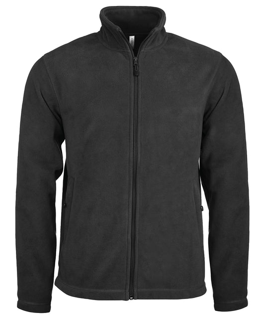 Personalised Jackets - Black Kariban Zip-through microfleece jacket