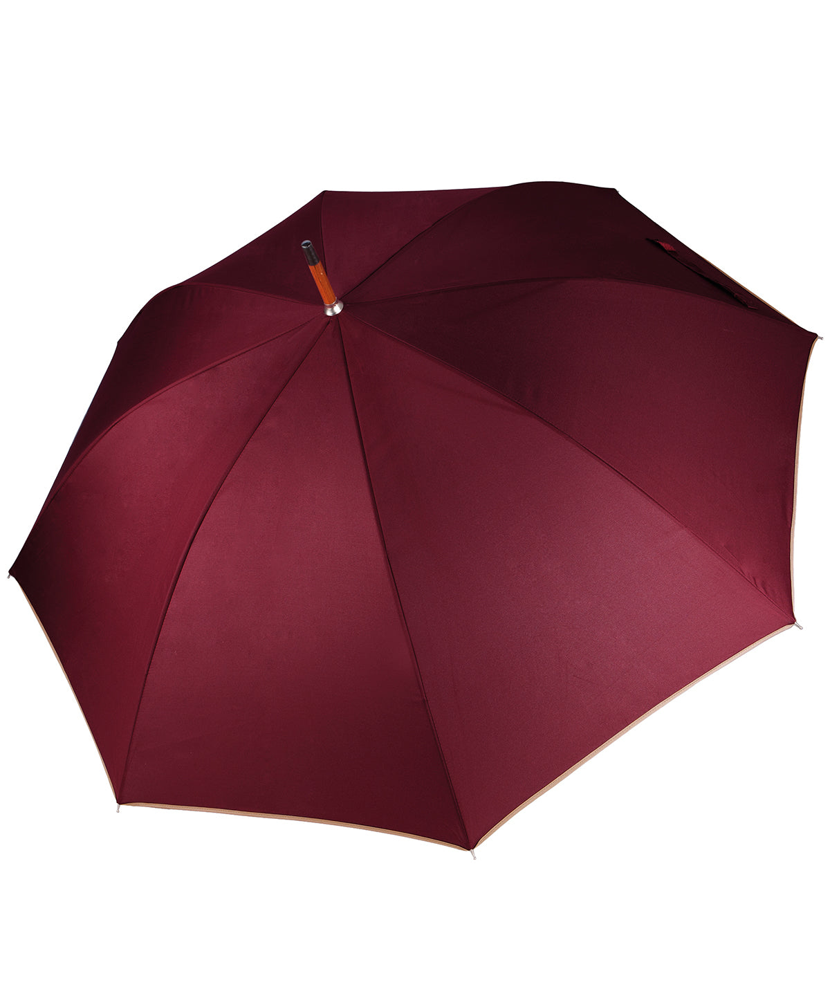 Personalised Umbrellas - Burgundy KiMood Auto open wooden umbrella