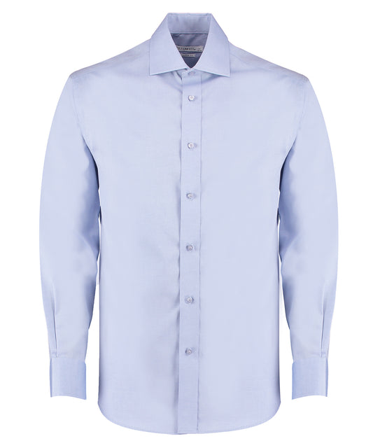 Personalised Shirts - Light Blue Kustom Kit Executive premium Oxford shirt long-sleeved (classic fit)