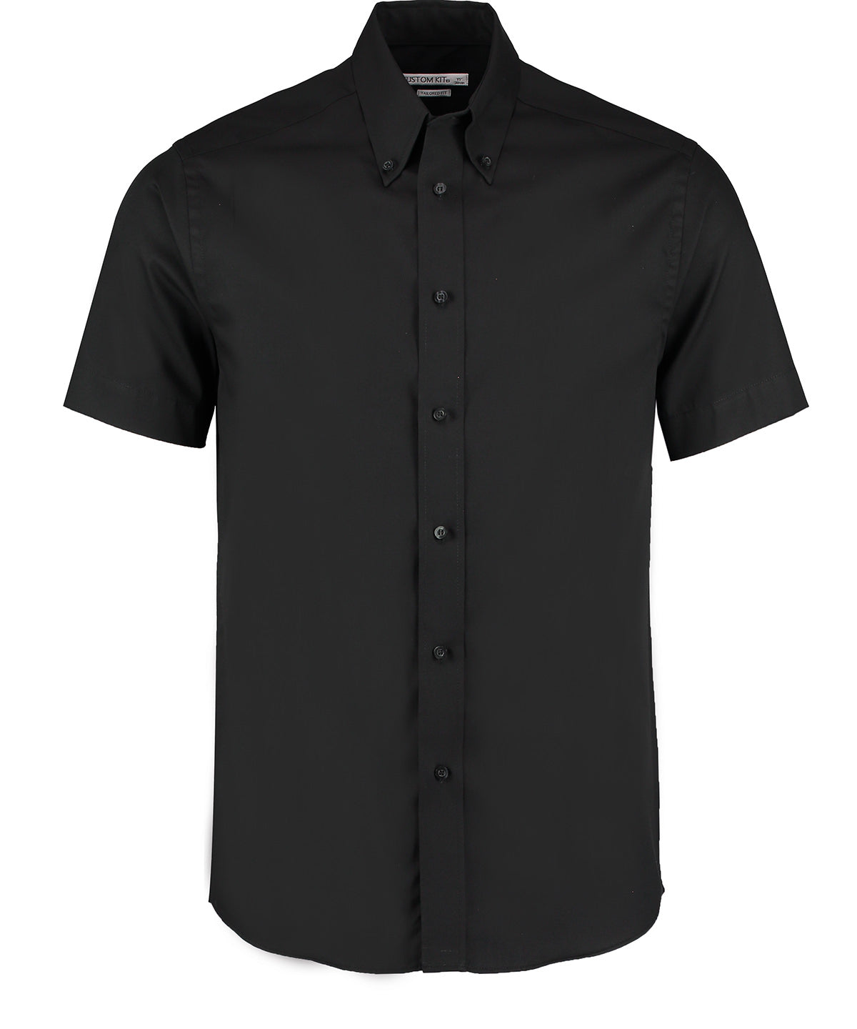 Personalised Shirts - Black Kustom Kit Premium Oxford shirt short-sleeved (tailored fit)