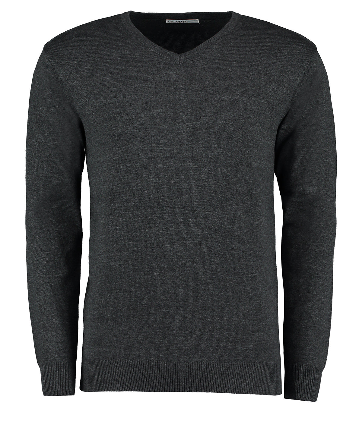 Personalised Knitted Jumpers - Black Kustom Kit Arundel v-neck sweater long sleeve (classic fit)