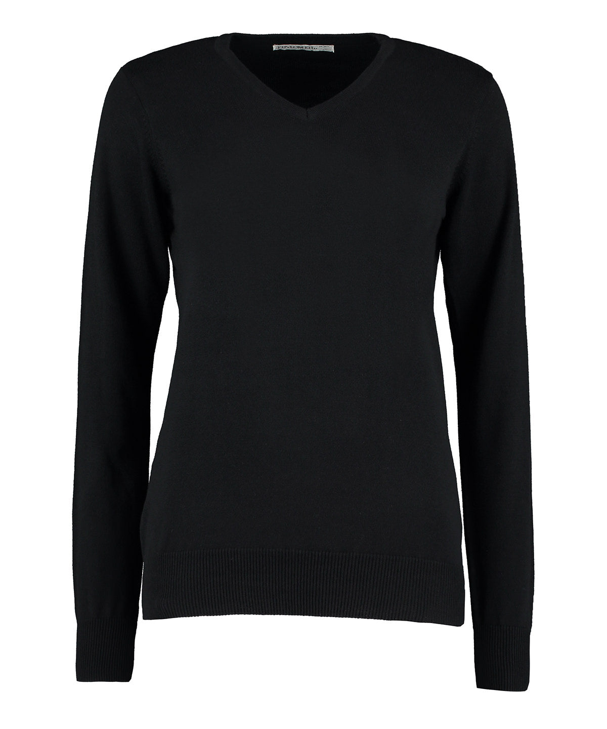 Personalised Knitted Jumpers - Black Kustom Kit Women's Arundel sweater long sleeve (classic fit)