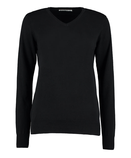 Personalised Knitted Jumpers - Black Kustom Kit Women's Arundel sweater long sleeve (classic fit)