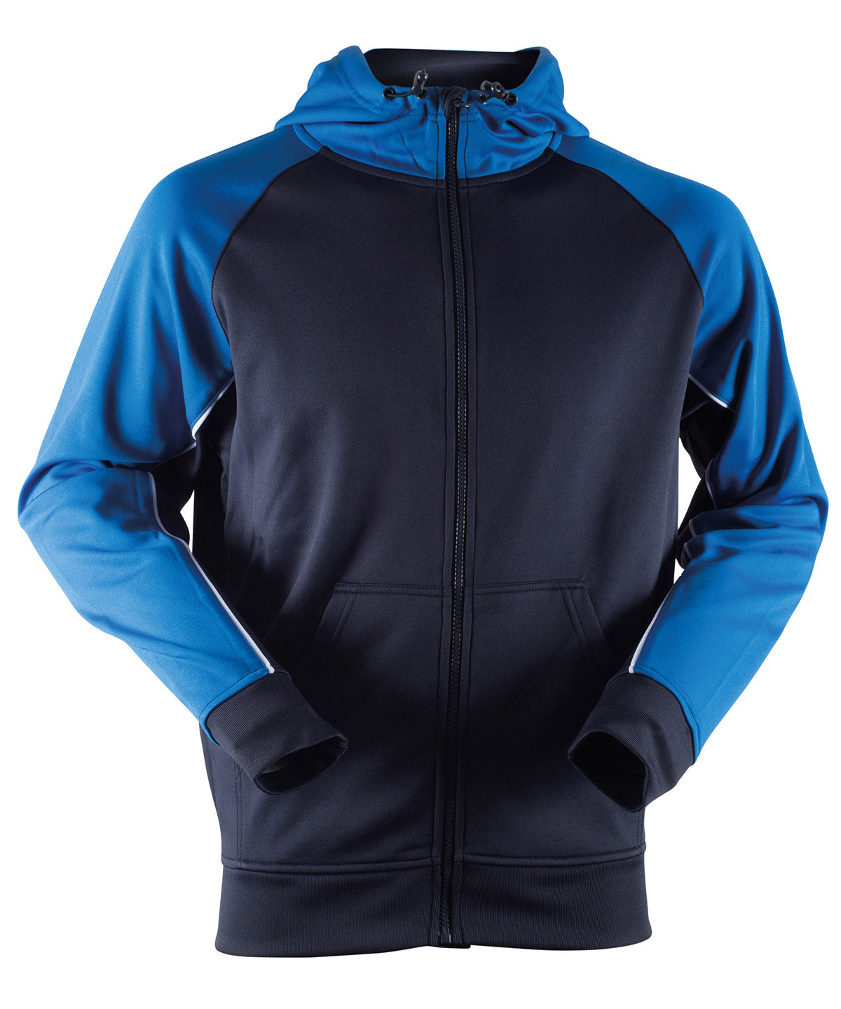 Personalised Hoodies - Black Finden & Hales Panelled sports hoodie