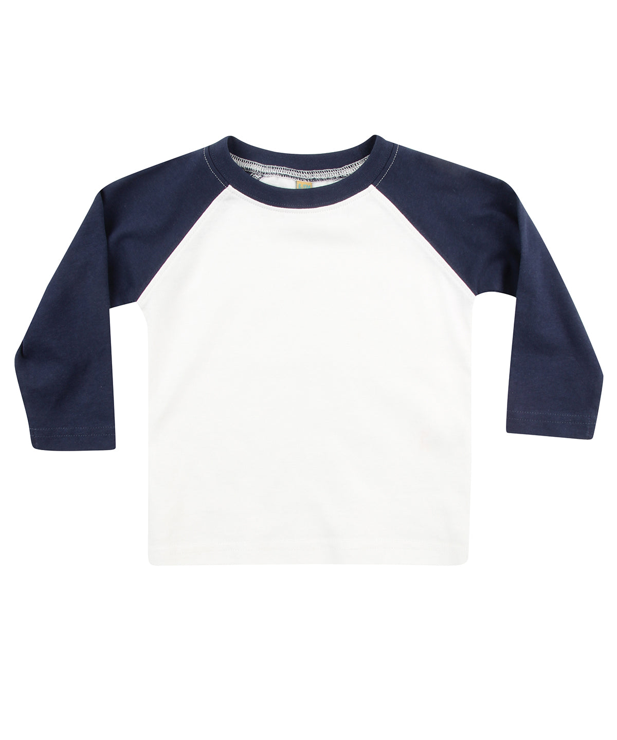 Personalised T-Shirts - White Larkwood Long sleeve baseball t-shirt