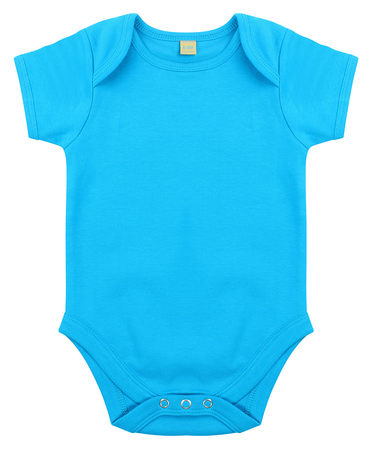 Personalised Bodysuits - Heather Grey Larkwood Short-sleeved bodysuit with envelope neck opening