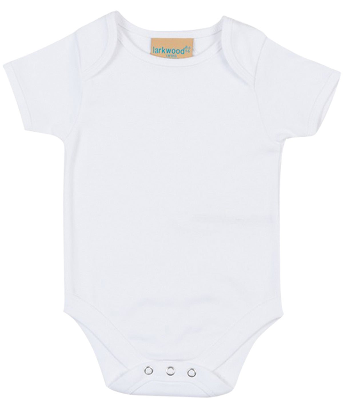 Personalised Bodysuits - Heather Grey Larkwood Short-sleeved bodysuit with envelope neck opening