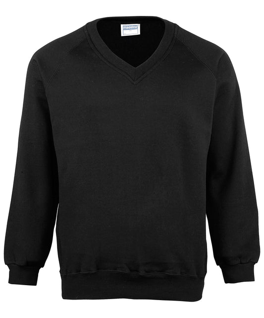 Personalised Sweatshirts - Black Maddins Kids Coloursure™ v-neck sweatshirt