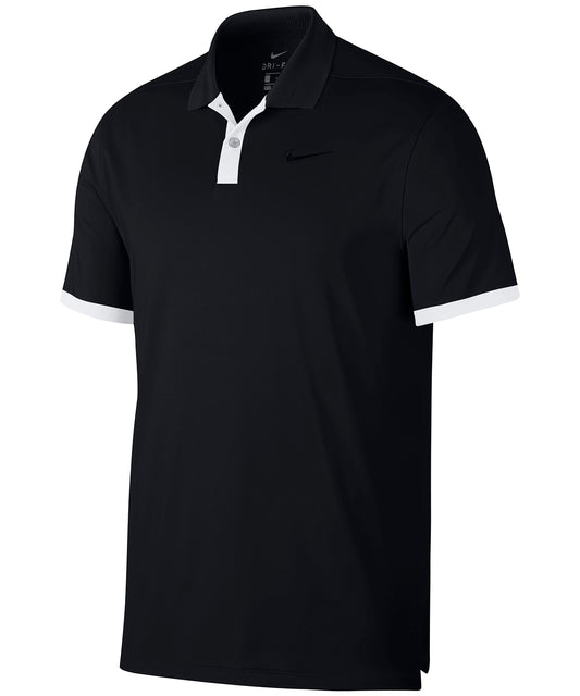 Personalised Polo Shirts - Black Nike Dry vapor colour block polo