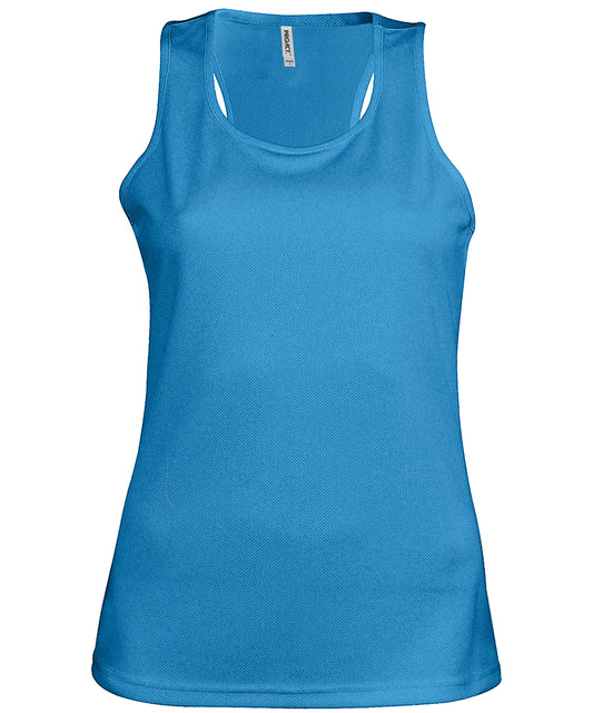 Personalised Vests - Turquoise Kariban Proact Ladies' sports vest