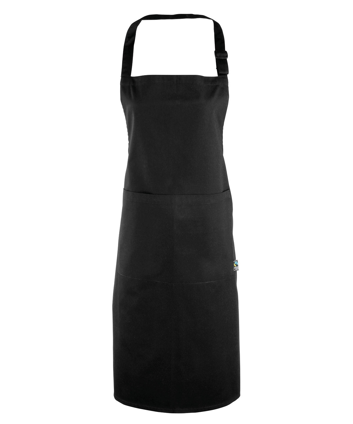 Personalised Aprons - Black Premier Cotton bib apron, organic and Fairtrade certified