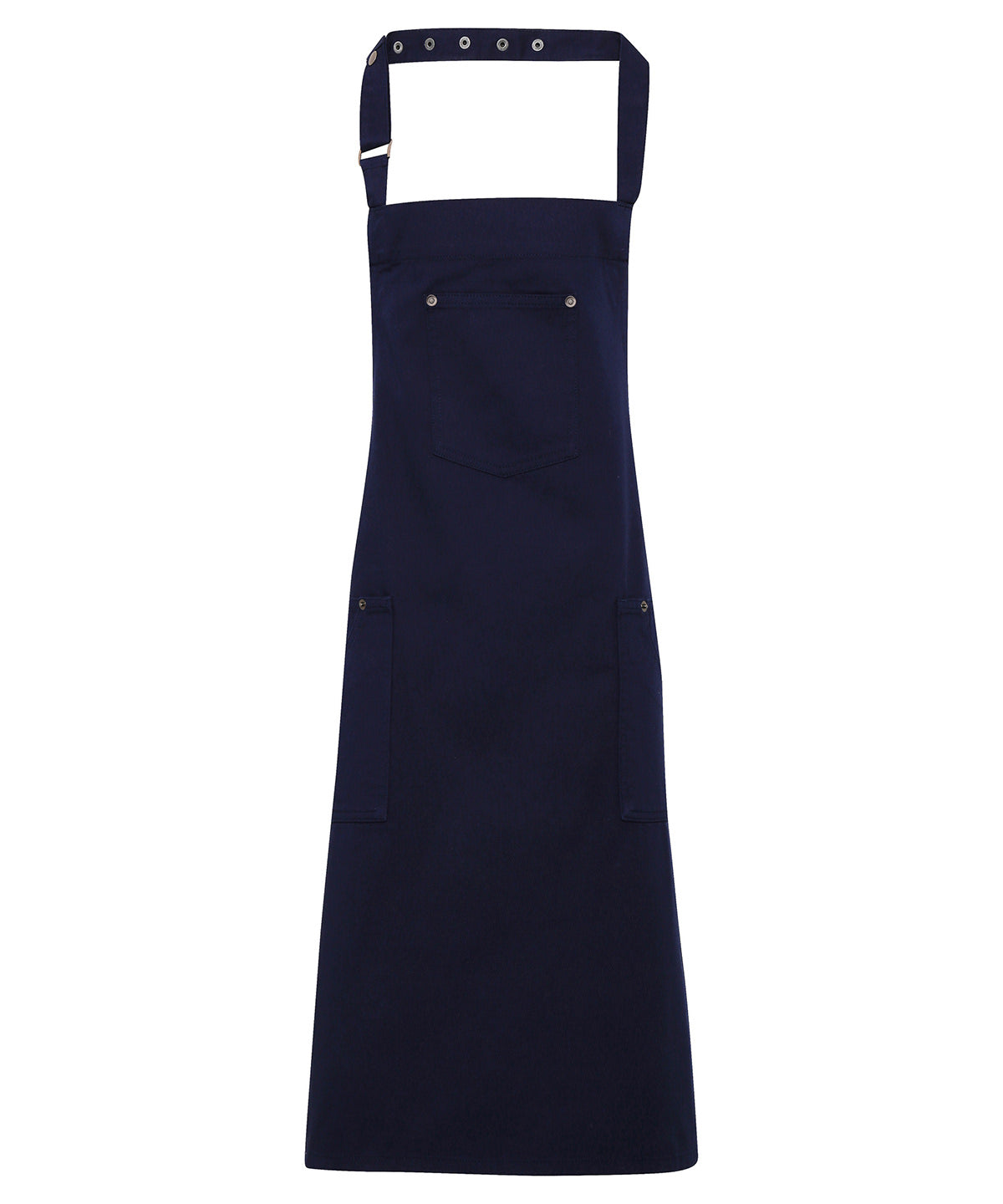 Personalised Aprons - Navy Premier Chino cotton bib apron