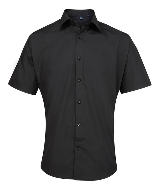 Personalised Shirts - Black Premier Supreme poplin short sleeve shirt