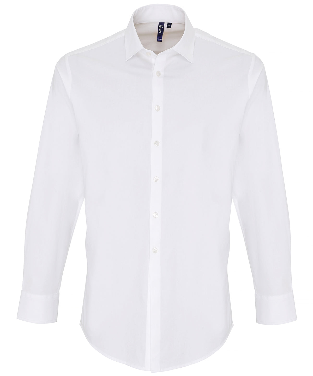 Personalised Shirts - Black Premier Stretch fit cotton poplin long sleeve shirt