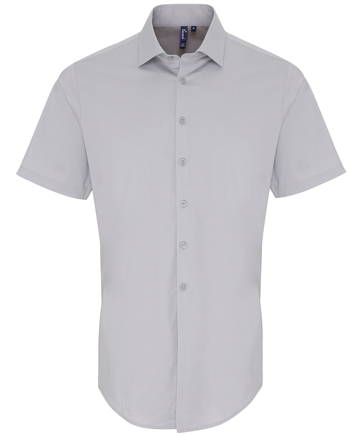 Personalised Shirts - Black Premier Stretch fit cotton poplin short sleeve shirt