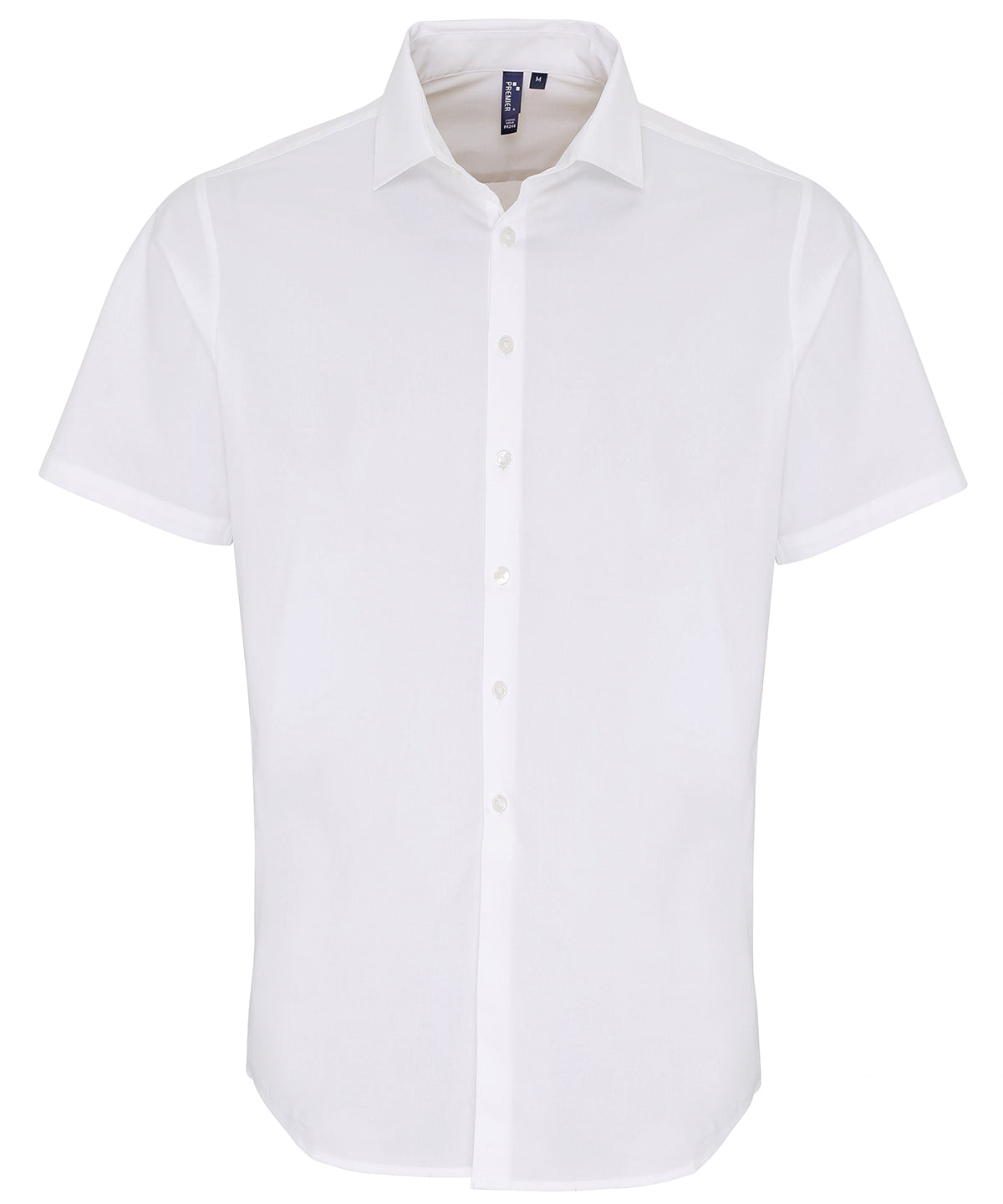 Personalised Shirts - Black Premier Stretch fit cotton poplin short sleeve shirt
