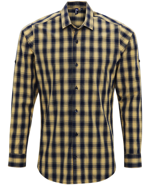 Personalised Shirts - Check Premier Mulligan check cotton long sleeve shirt