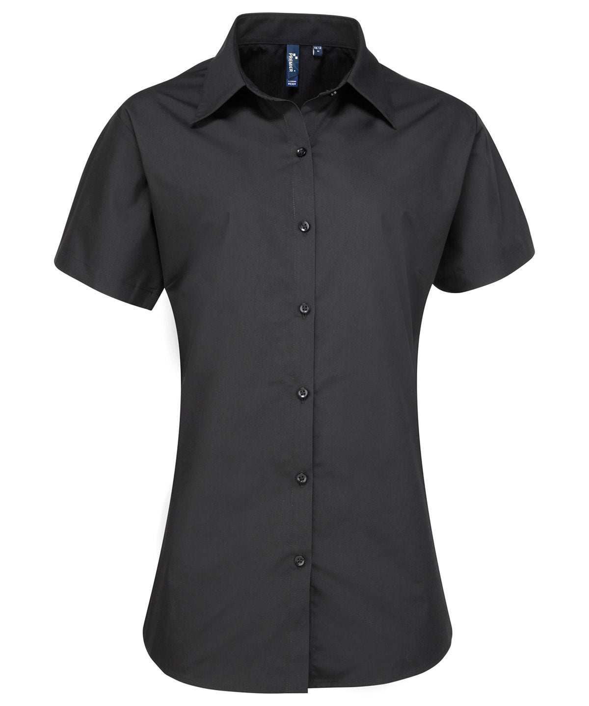 Personalised Shirts - Black Premier Women's supreme poplin short sleeve shirt