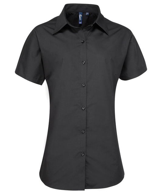 Personalised Shirts - Black Premier Women's supreme poplin short sleeve shirt