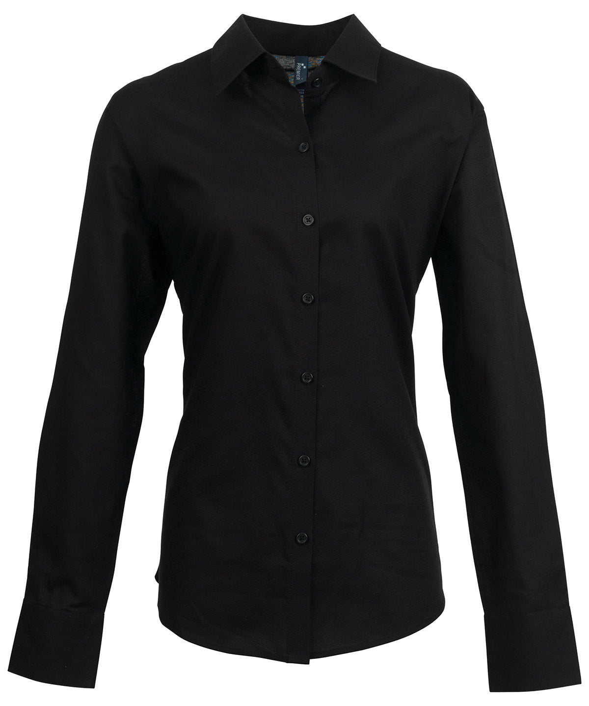 Personalised Shirts - Black Premier Women's signature Oxford long sleeve shirt