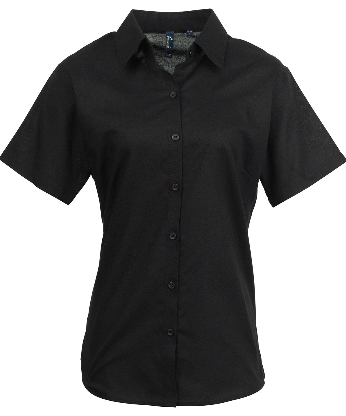 Personalised Shirts - Black Premier Women's signature Oxford short sleeve shirt