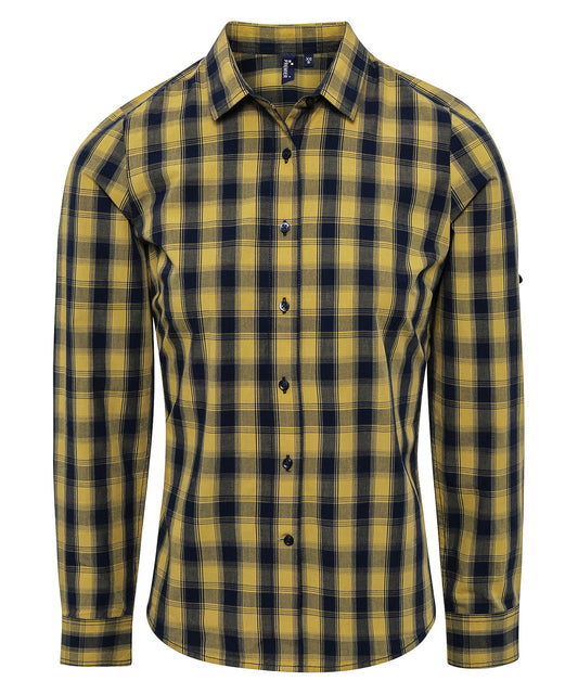 Personalised Shirts - Check Premier Women's Mulligan check cotton long sleeve shirt