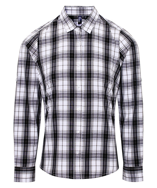 Personalised Shirts - Check Premier Women's Ginmill check cotton long sleeve shirt