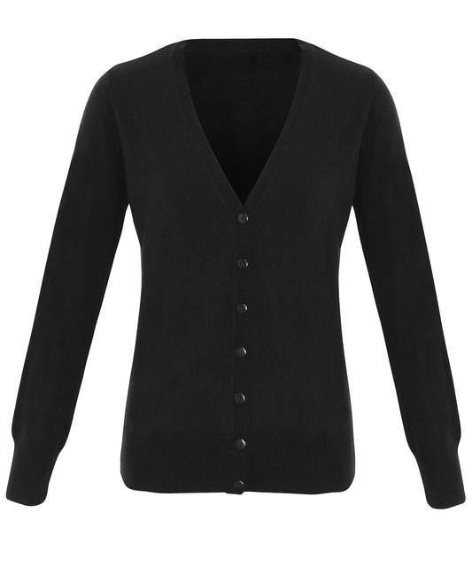 Personalised Cardigans - Black Premier Women's 'essential' acrylic cardigan