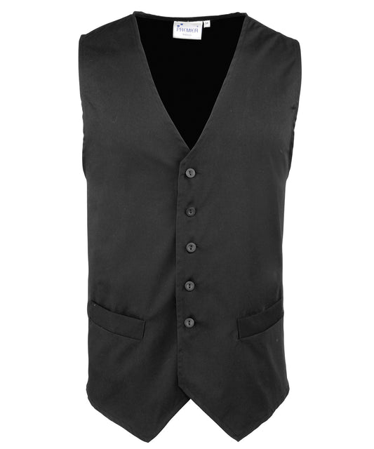 Personalised Waistcoats - Black Premier Hospitality waistcoat