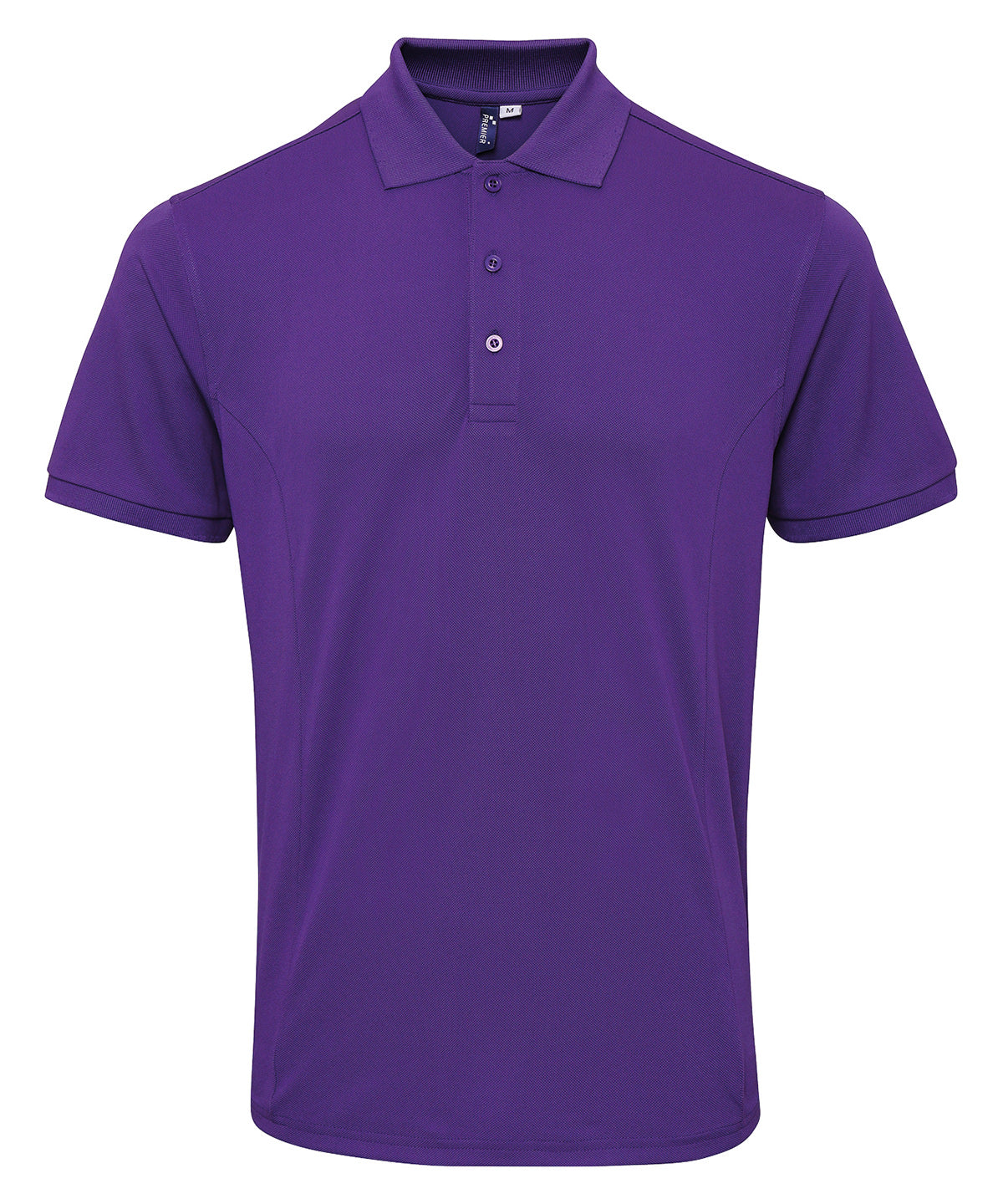 Personalised Polo Shirts - White Premier Coolchecker® plus piqué polo