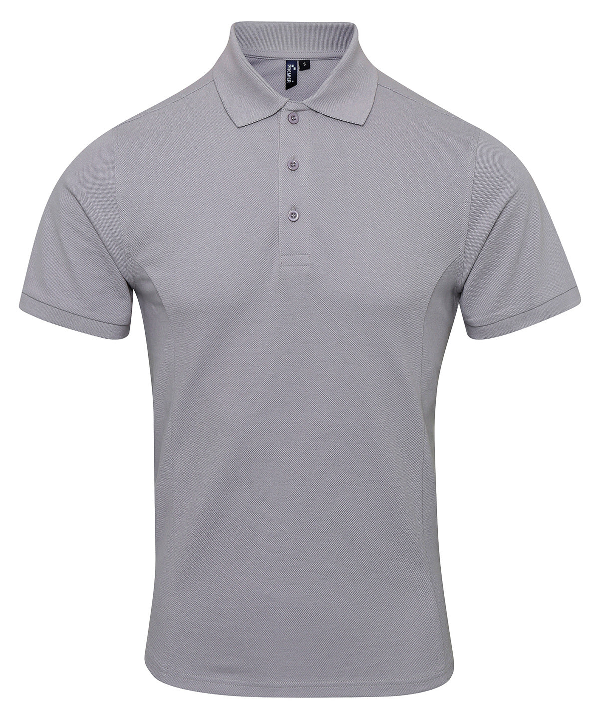 Personalised Polo Shirts - White Premier Coolchecker® plus piqué polo