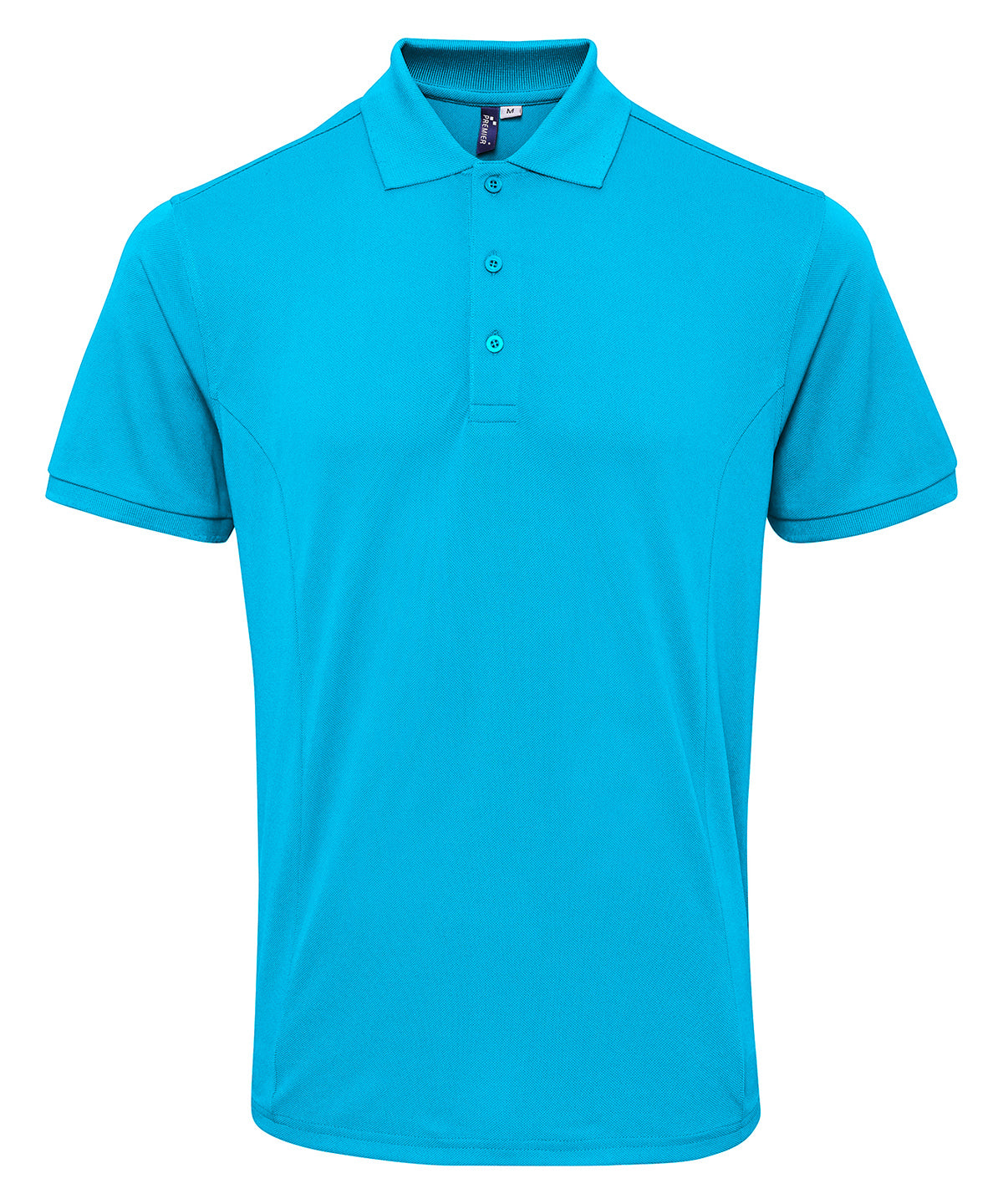 Personalised Polo Shirts - White Premier Coolchecker® plus piqué polo