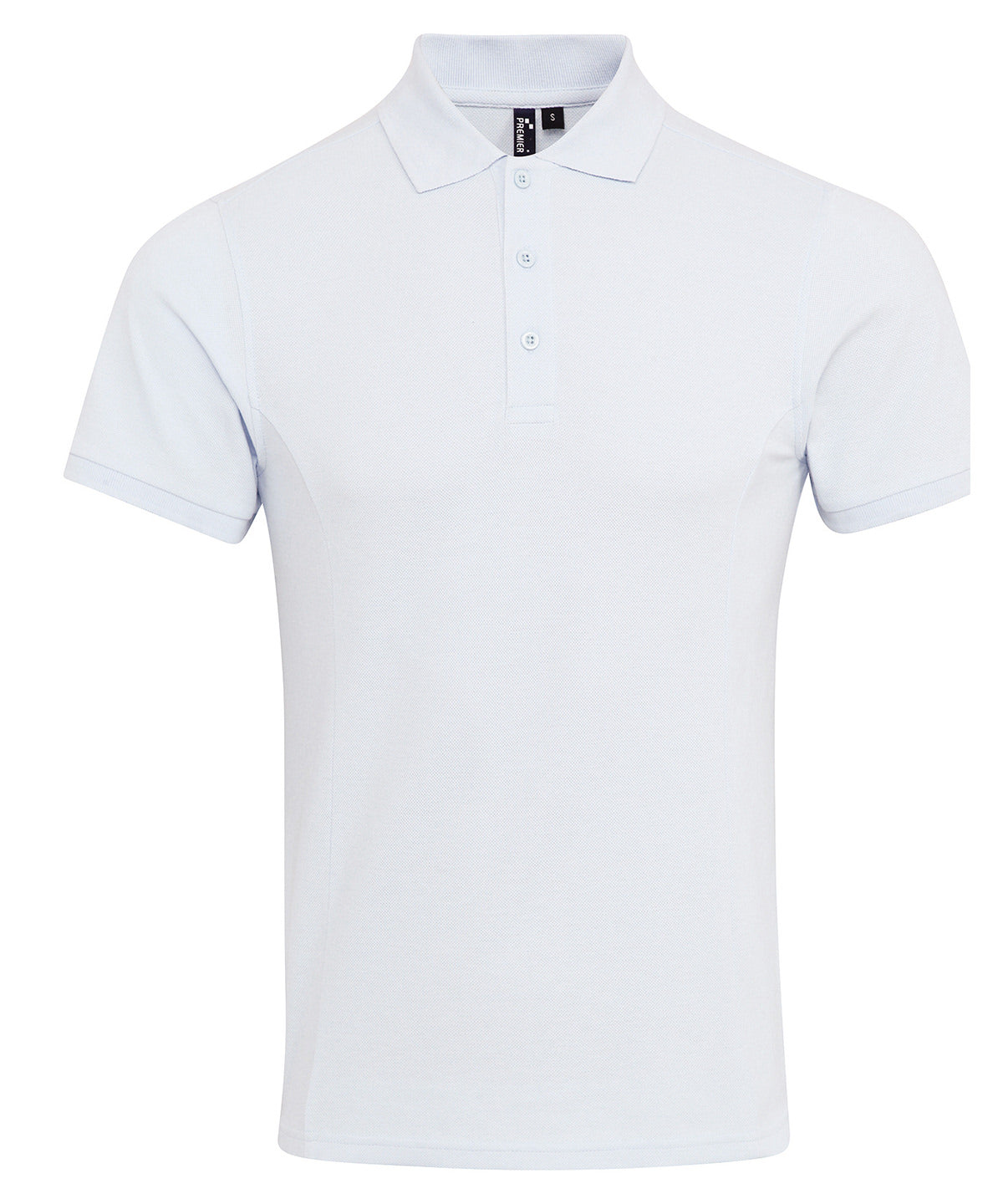 Personalised Polo Shirts - White Premier Coolchecker® plus piqué polo