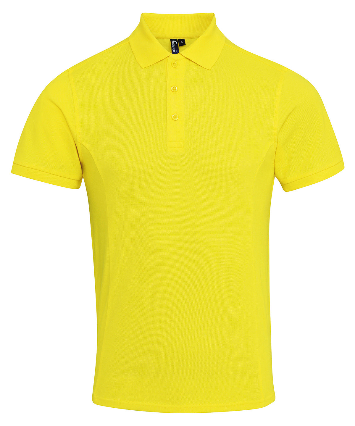 Personalised Polo Shirts - White Premier Coolchecker® plus piqué polo