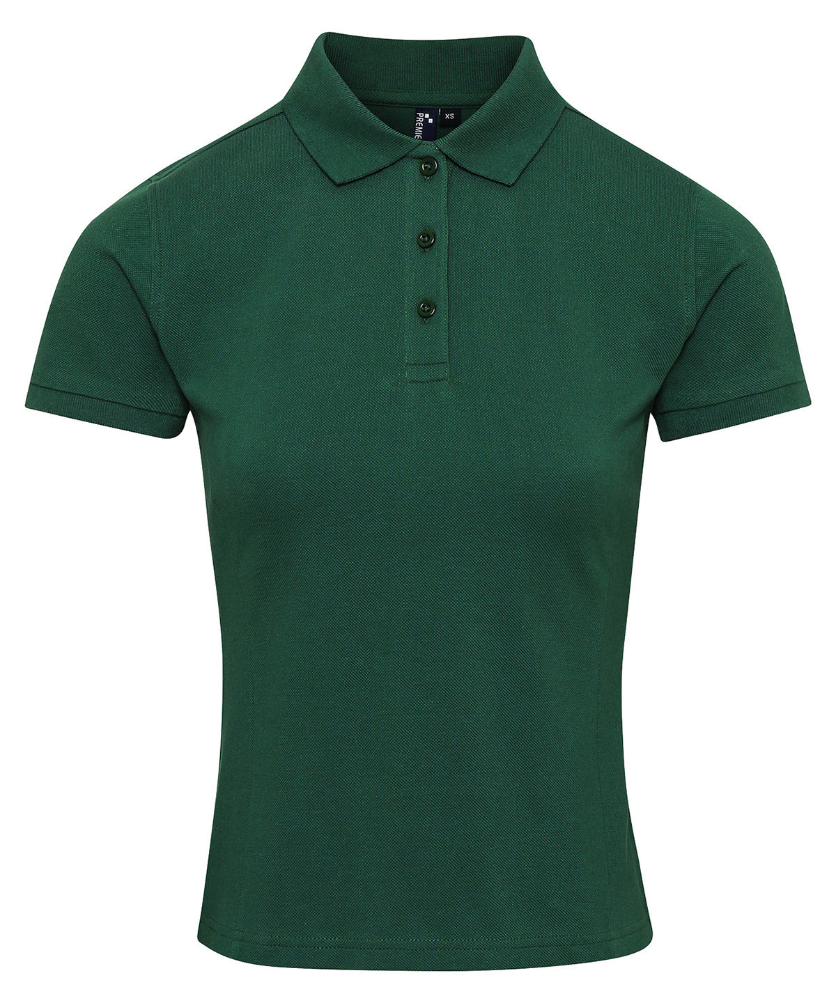 Personalised Polo Shirts - Black Premier Women's Coolchecker® plus piqué polo