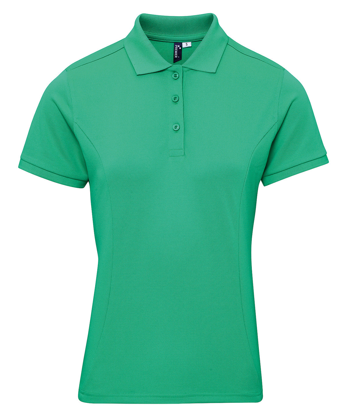Personalised Polo Shirts - Black Premier Women's Coolchecker® plus piqué polo