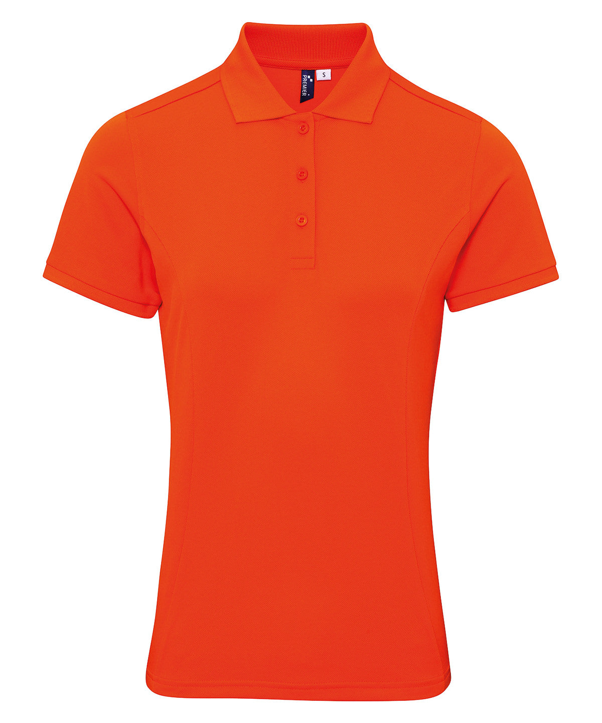 Personalised Polo Shirts - Black Premier Women's Coolchecker® plus piqué polo